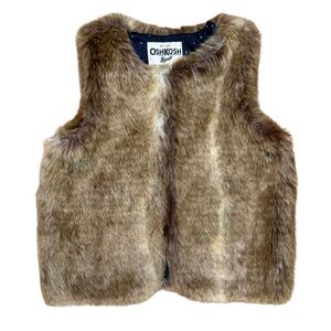 OshKosh B'gosh Brown Faux Fur Vest